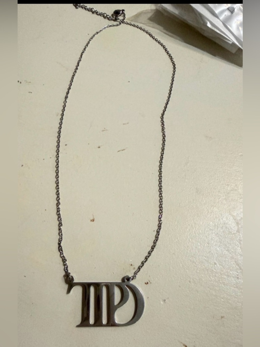 Taylor Swift TTPD Silver Tone Necklace New In Package